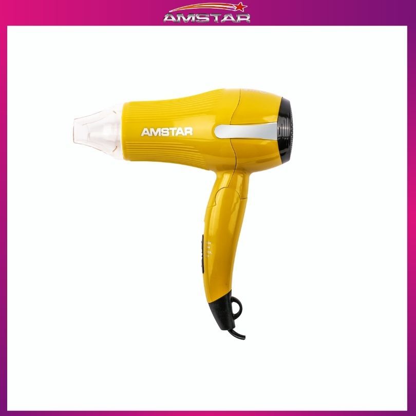 Amstar 1000W Foldable Travel Size Hair Dryer – 2 Temperature Settings & Clear Air Concentrator - Amstar PH