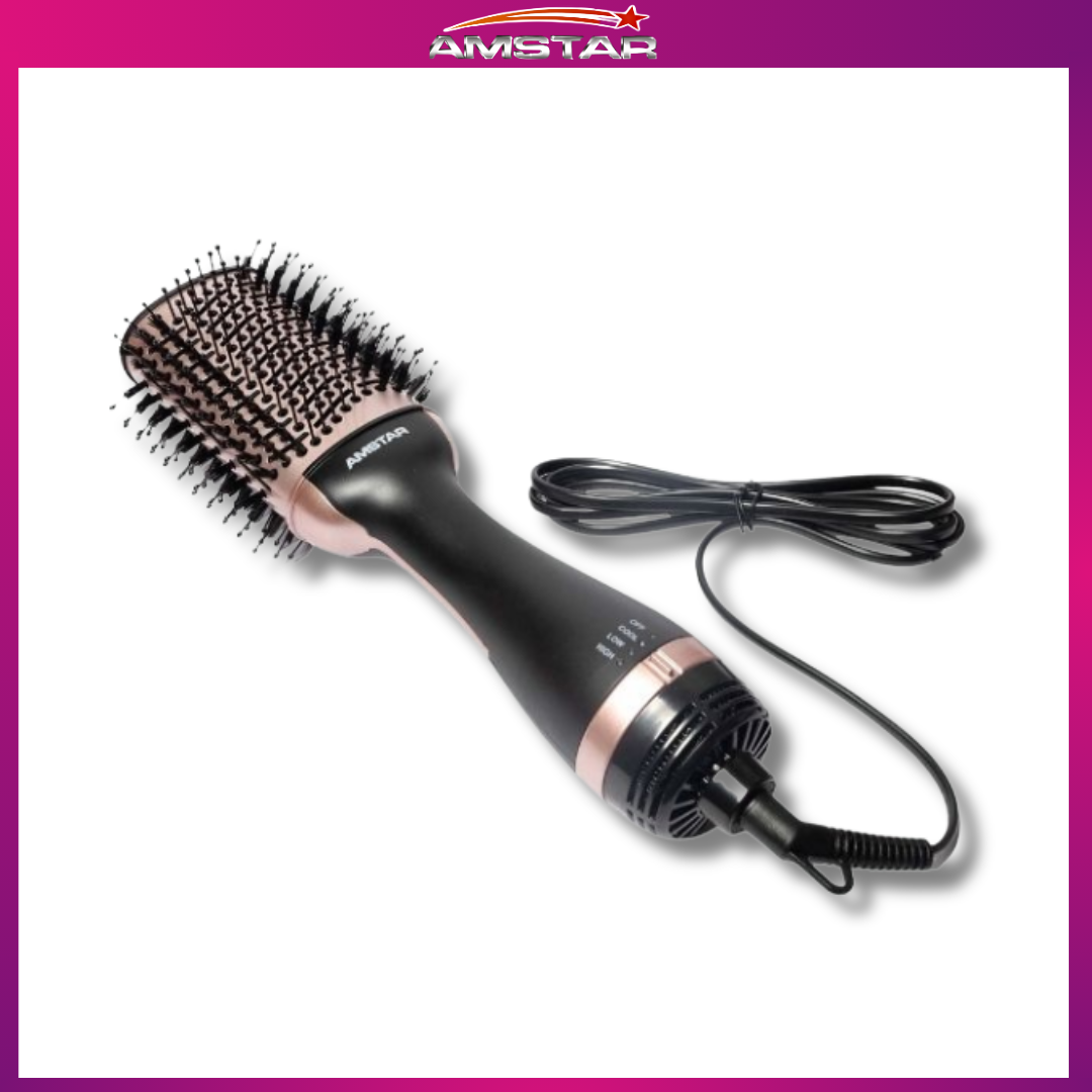 Amstar 2-in-1 Volumizing Hot Air Brush & Straightener