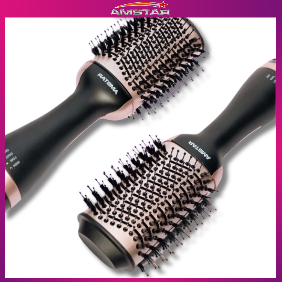 Amstar 2-in-1 Volumizing Hot Air Brush & Straightener