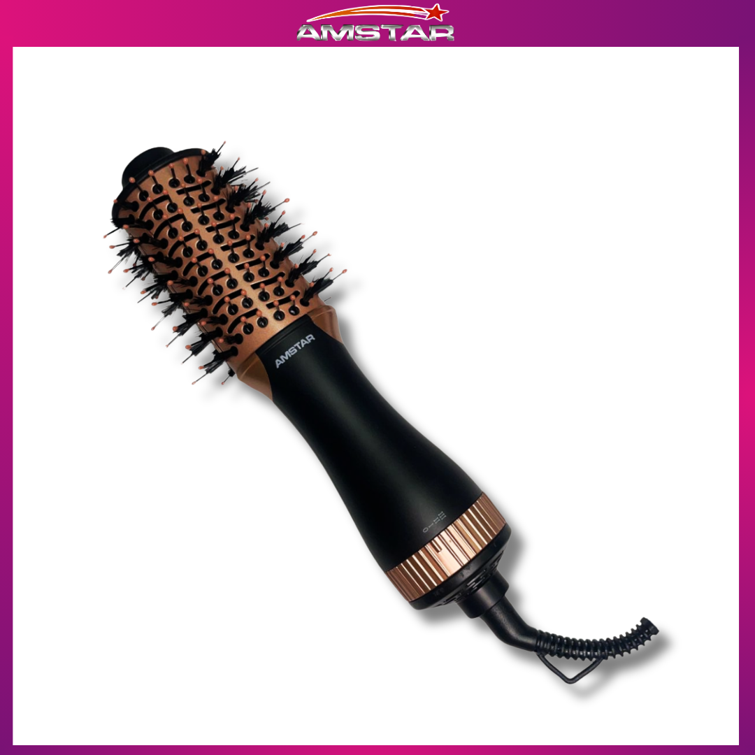 Amstar 2-in-1 Volumizing Hot Air Brush & Straightener