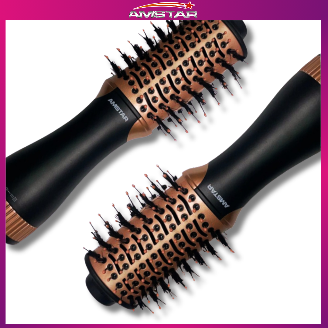 Amstar 2-in-1 Volumizing Hot Air Brush & Straightener