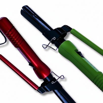 Amstar 36W ceramic curling iron with crimper plates and stand