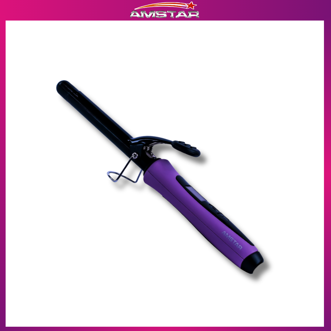 Amstar 39W Pro Hair Curler – 18mm Barrel, LCD & Stand