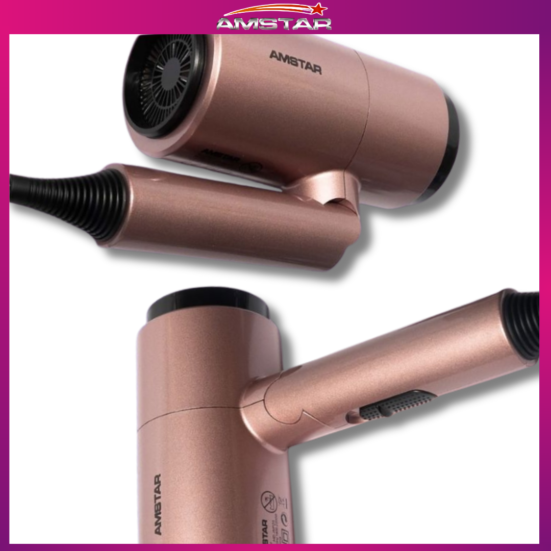 Amstar Foldable Travel Hair Dryer – Quick-Dry & Volumizing