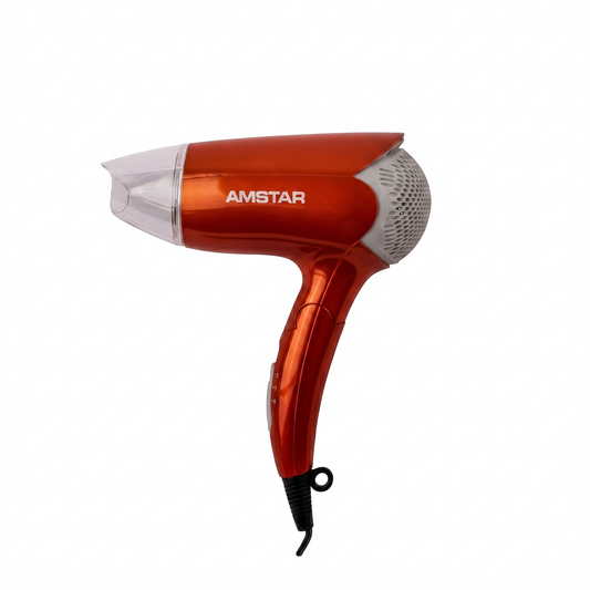Amstar 1200W Compact Foldable Hair Dryer – Dual Speed & Heat