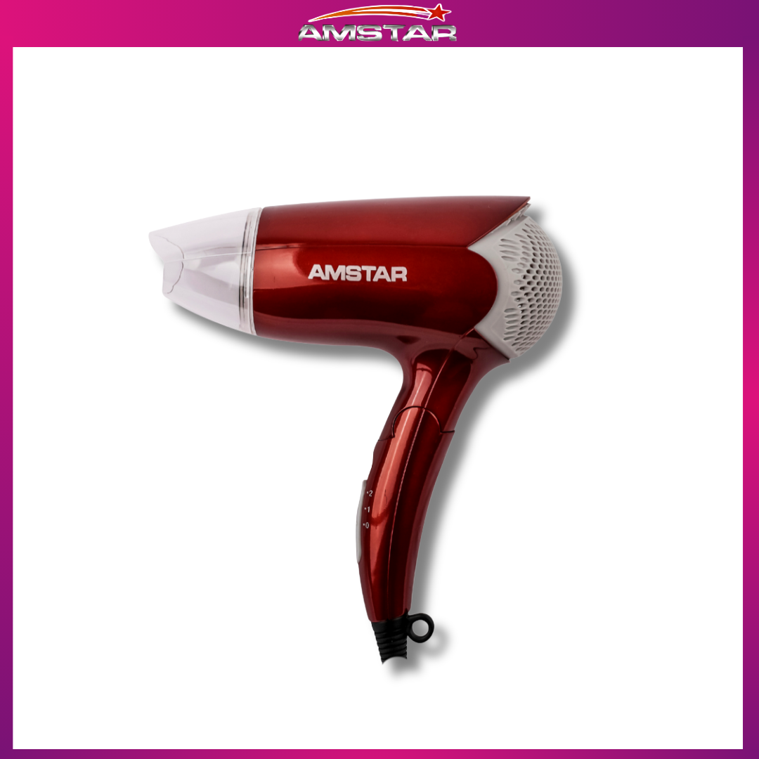 Amstar 1200W Compact Foldable Hair Dryer – Dual Speed & Heat