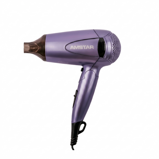 Amstar 1400W Foldable Travel Hair Dryer – Dual Settings