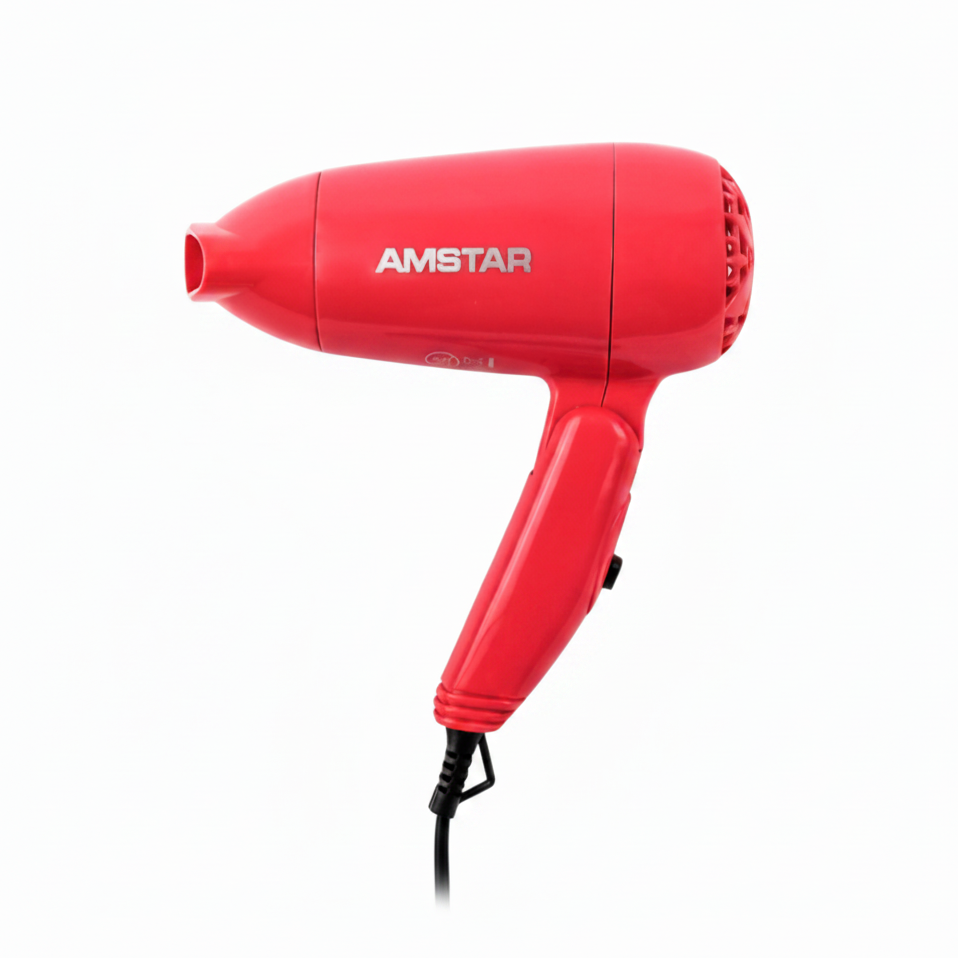 Amstar 1000W Compact Foldable Hair Dryer – Dual Settings