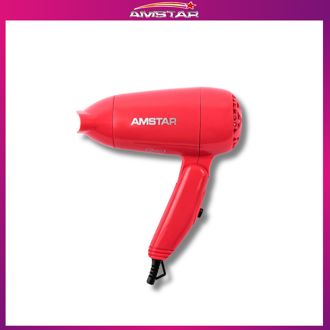Amstar 1000W Compact Foldable Hair Dryer – Dual Settings
