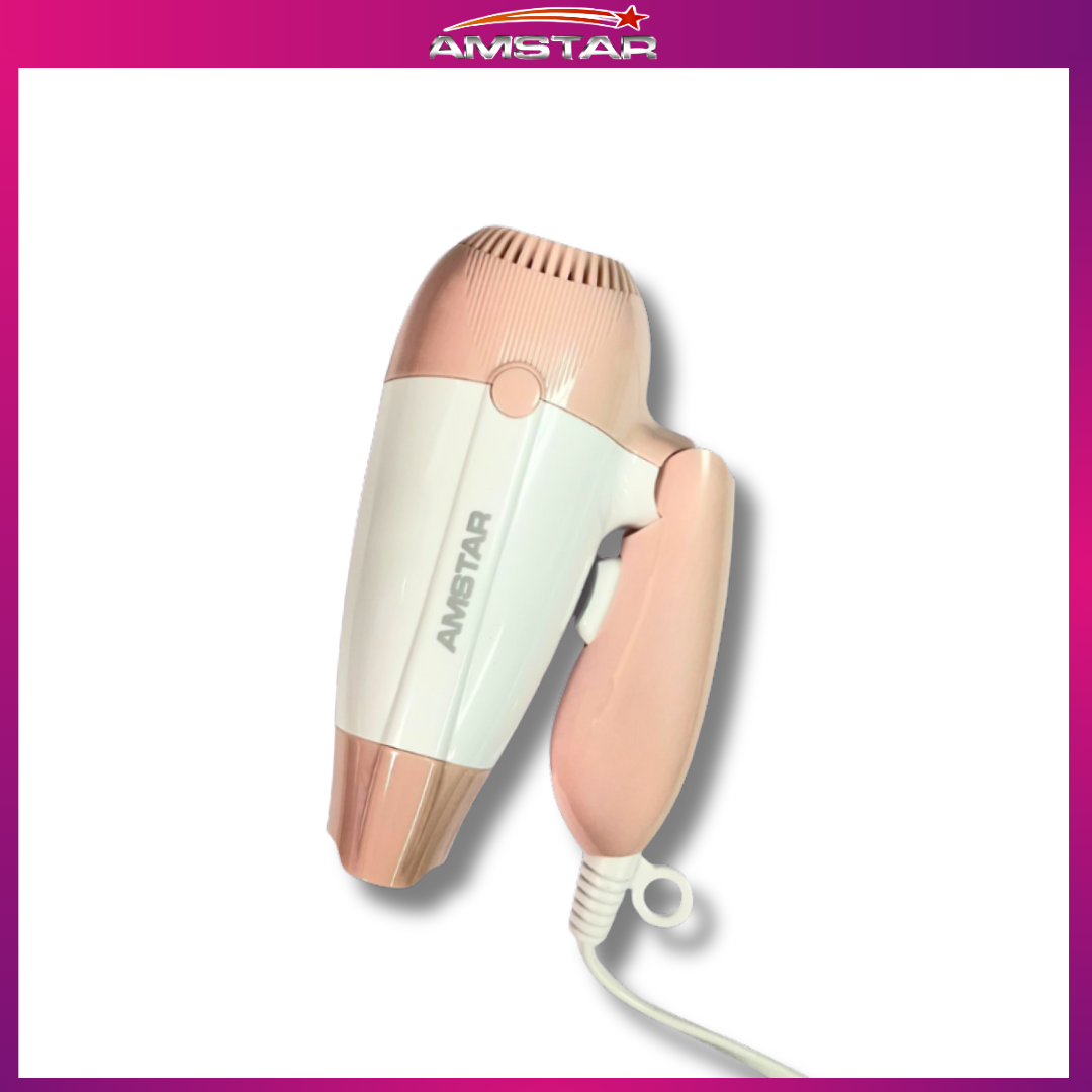 Amstar 800W Travel Hair Dryer – Foldable, Dual Settings