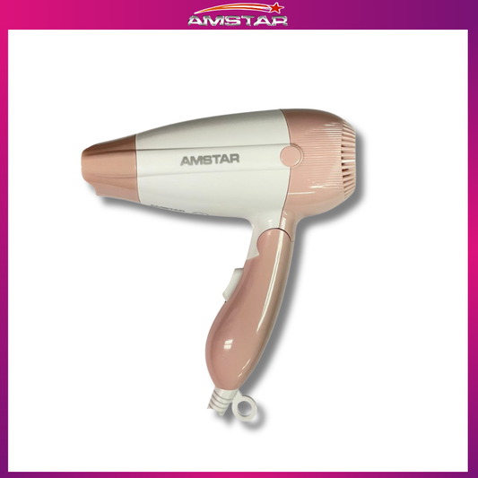 Amstar 800W Travel Hair Dryer – Foldable, Dual Settings