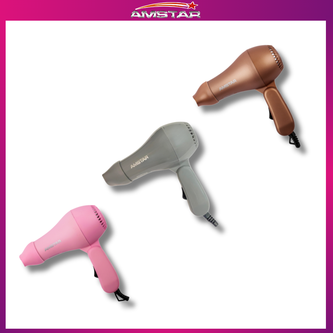 Amstar 800W Travel Hair Dryer – Foldable, Dual Settings