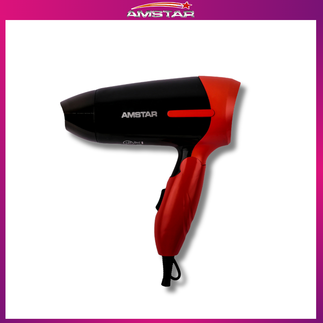 Amstar 1000W Travel Hair Dryer – Foldable, Dual Settings