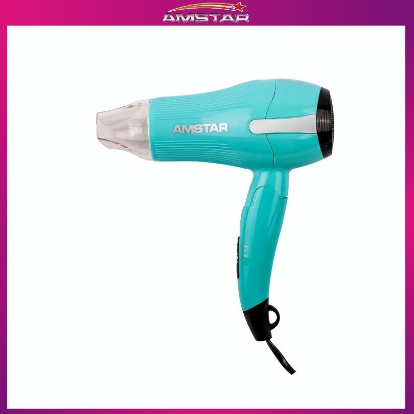 Amstar 1000W Foldable Travel Size Hair Dryer – 2 Temperature Settings & Clear Air Concentrator - Amstar PH