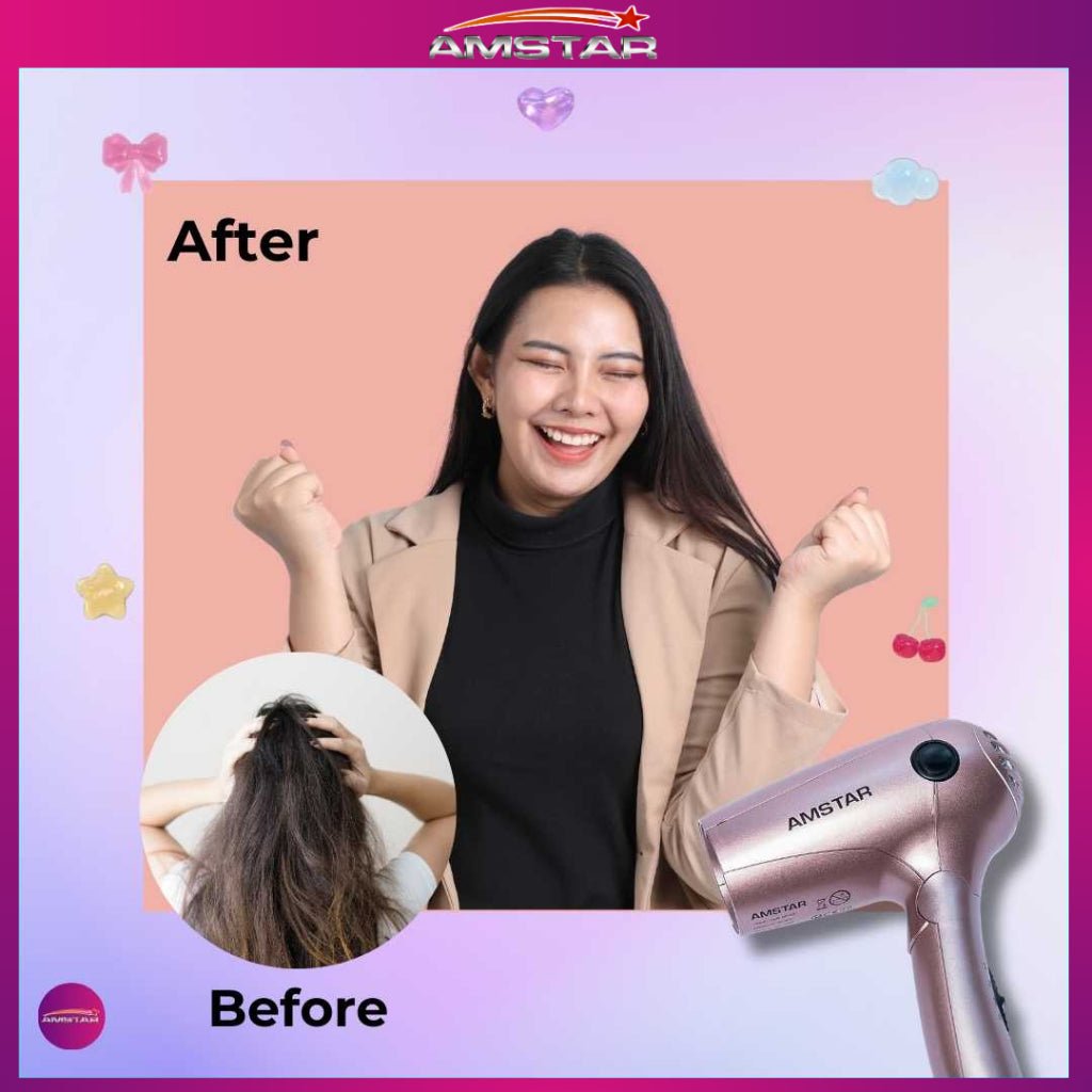 Amstar Foldable Travel Hair Dryer – Volumizing & Quick - Drying Hair Blower - Amstar PH