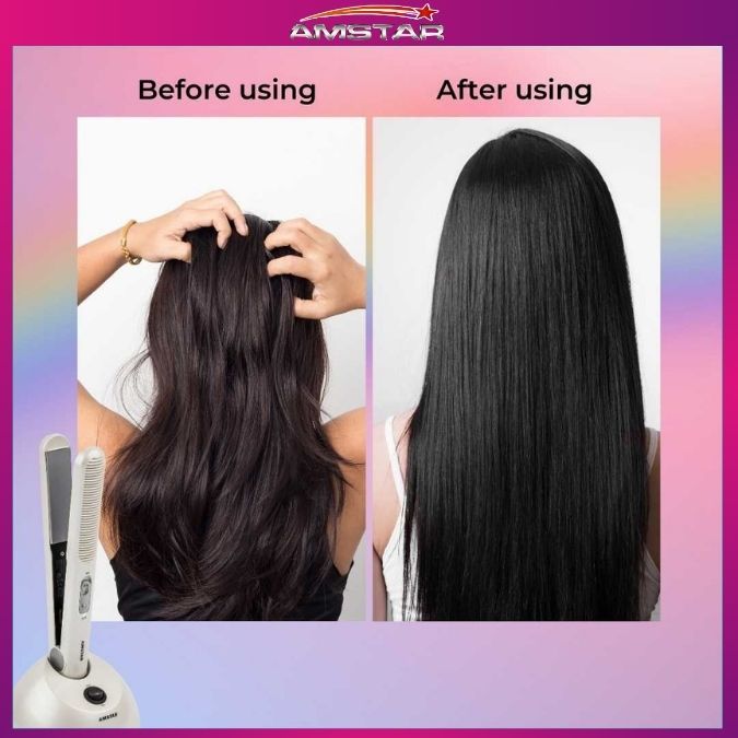 Amstar 50W Dual - Mode Hair Straightener – Corded/Cordless with Ceramic Plates - Amstar PH