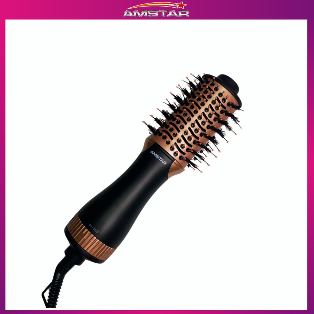 Amstar 2 - in - 1 Hot Air Brush – Volumizing Hair Dryer & Straightener Comb - Amstar PH