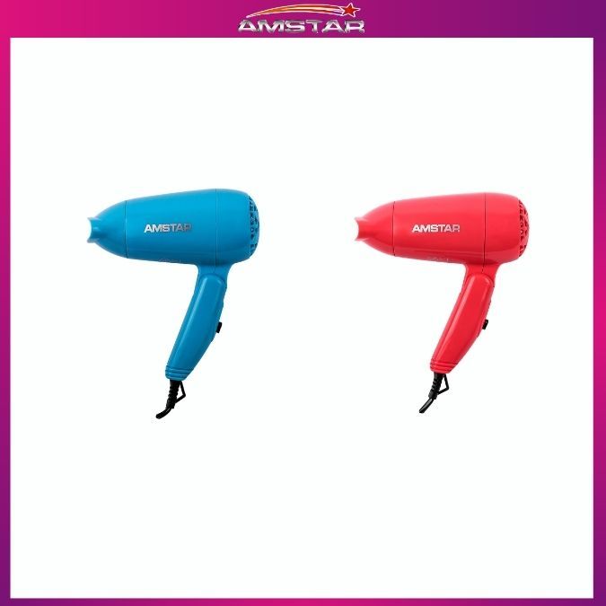 Amstar 1000W Foldable Hair Dryer – Travel Size Blower with 2 Heat & 2 Speed Settings - Amstar PH