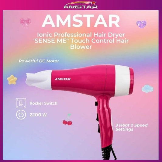 Amstar 2200W Ionic Professional Dryer – Hair Blower with "SENSE ME" Touch Feature - Amstar PH