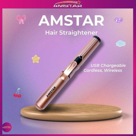 Amstar USB Wireless Hair Straightener – Cordless Hair Iron/Plancha - Amstar PH