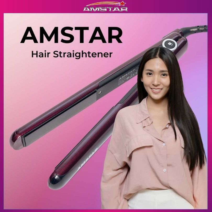 Amstar 46W Hair Straightener – Professional Ceramic Plate Plancha with 9 Heat Controls - Amstar PH