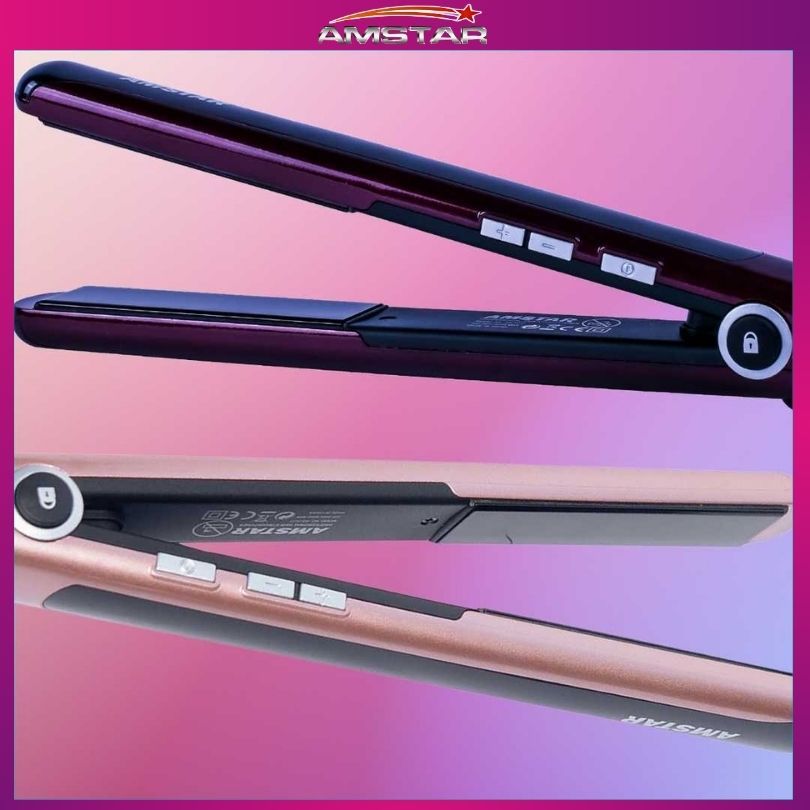 Amstar 46W Hair Straightener – Professional Ceramic Plate Plancha with 9 Heat Controls - Amstar PH