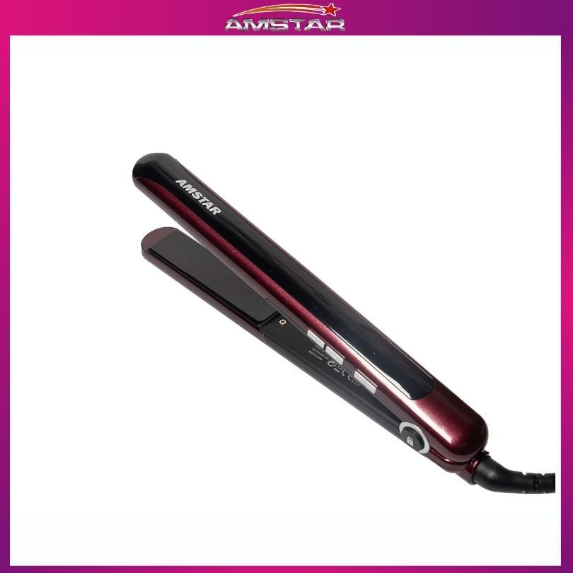 Amstar 46W Hair Straightener – Professional Ceramic Plate Plancha with 9 Heat Controls - Amstar PH