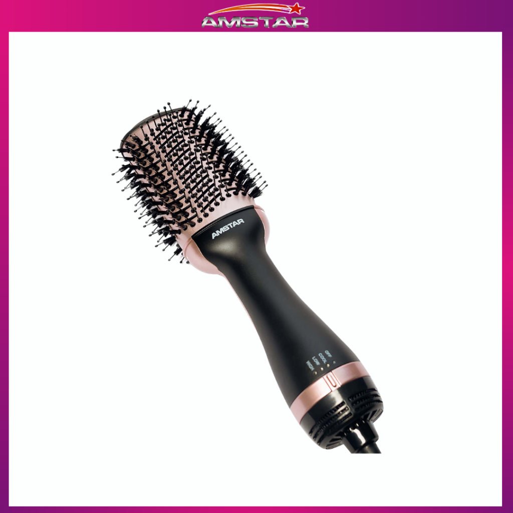 Amstar 2 - in - 1 Hot Air Brush – Volumizing Hair Dryer & Straightener Comb - Amstar PH