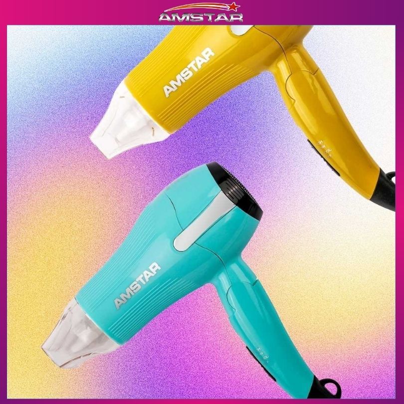 Amstar 1000W Foldable Travel Size Hair Dryer – 2 Temperature Settings & Clear Air Concentrator - Amstar PH