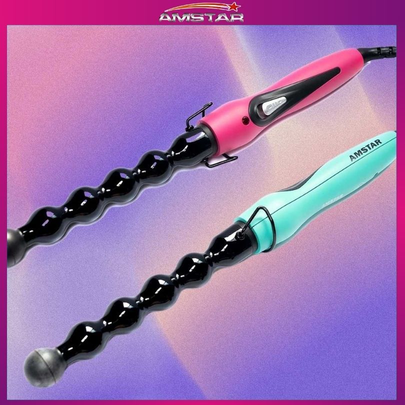 Amstar 34–38W Hair Curling Iron – Ceramic - Coated Barrel Curler - Amstar PH