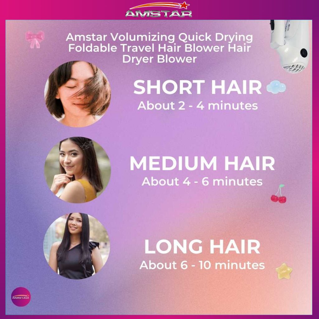 Amstar Foldable Travel Hair Dryer – Volumizing & Quick - Drying Hair Blower - Amstar PH