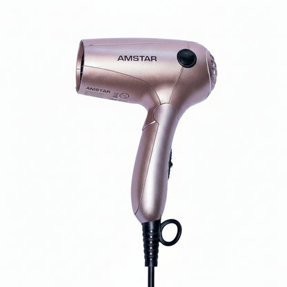 Amstar 1200W Compact Travel Hair Dryer – Ultralight 478g, Foldable