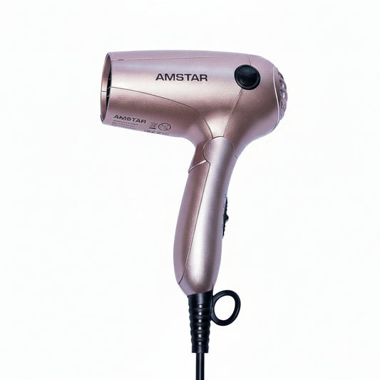 Amstar 1200W Compact Travel Hair Dryer – Ultralight 478g, Foldable
