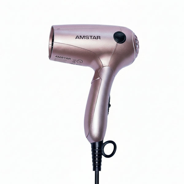 Amstar 1200W Compact Travel Hair Dryer – Ultralight 478g, Foldable